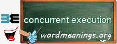 WordMeaning blackboard for concurrent execution